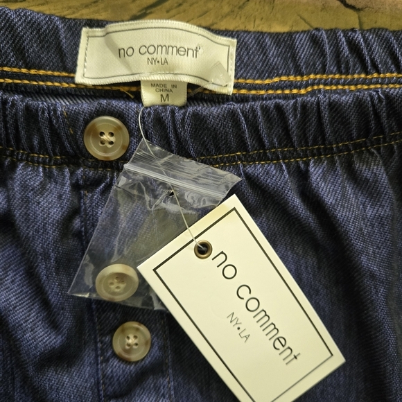 No Comment Ny La Women's Medium New With Tags Navy Button-Down Dress - Picture 9 of 13